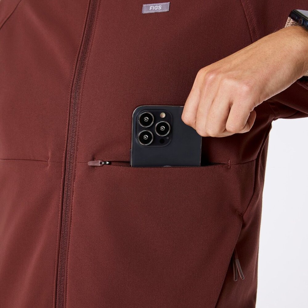 Figs Sydney Scrub Jacket in Walnut, Size Medium - Picture 4 of 12